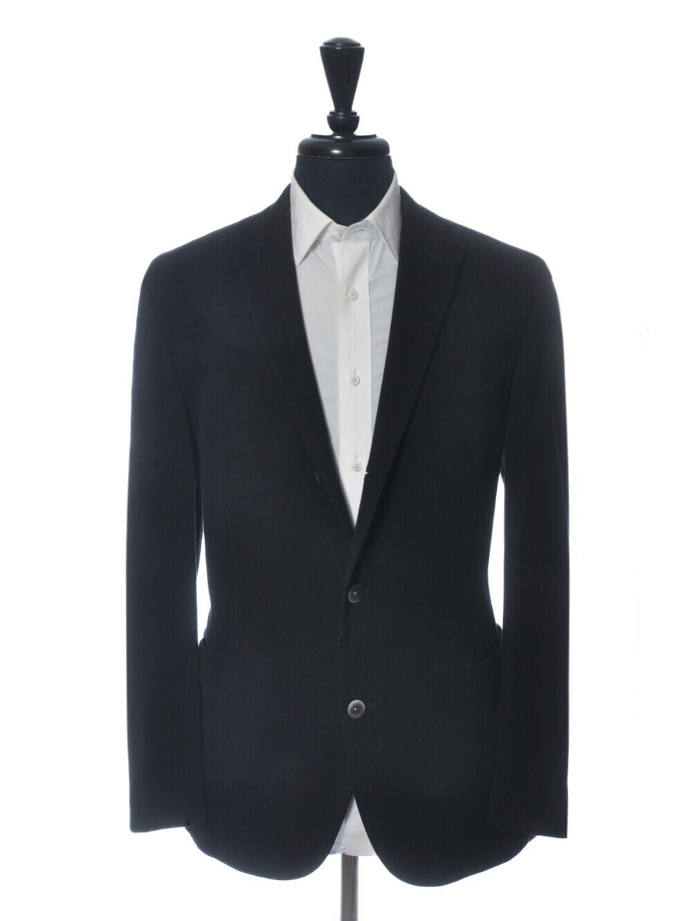 Boglioli Black Cotton Blend Knit Dover Blazer 44R 37603